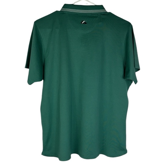 NWT Cutter & Buck golf polo split neckline Sz L Spruce green color - Picture 3 of 9